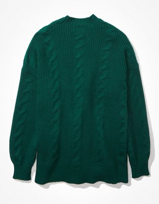 Женские кардиганы American Eagle AE Oversized Cable Knit Button-Up Cardigan — фото 5