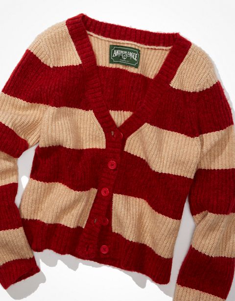 Женские кардиганы American Eagle AE Striped Cropped Cardigan
