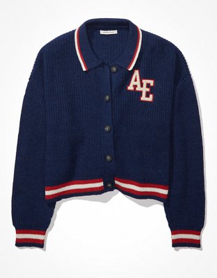 Женские кардиганы American Eagle AE Long-Sleeve Polo Button-Up Cardigan — фото 3
