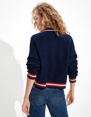 Женские кардиганы American Eagle AE Long-Sleeve Polo Button-Up Cardigan — фото 2