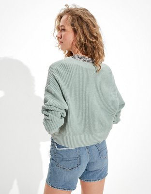 AE V-Neck Button-Up Cardigan