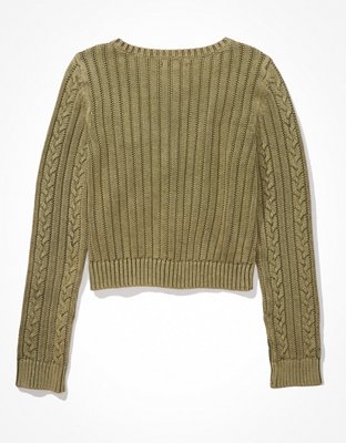 Женские кардиганы American Eagle AE Cable Knit Cardigan — фото 4