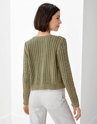 Женские кардиганы American Eagle AE Cable Knit Cardigan — фото 2