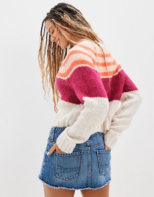 Женские кардиганы American Eagle AE Striped Cardigan — фото 3