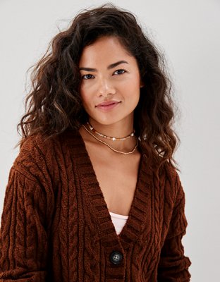 knee length dresses for ladies Cozy Allure Cable Knit Mini Dress