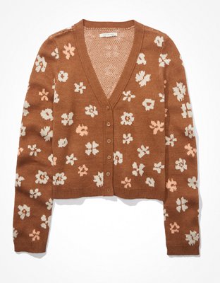 AE Floral V-Neck Cardigan