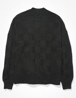 AE Checkered Knit Cardigan