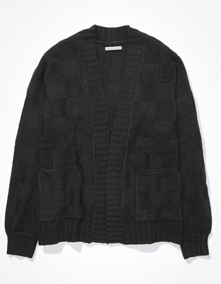 AE Checkered Knit Cardigan