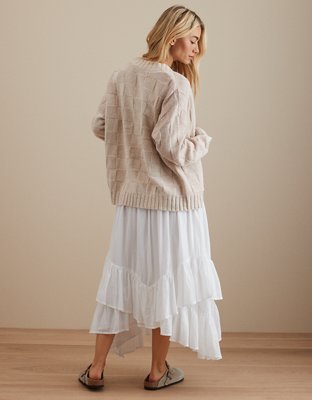AE Checkered Knit Cardigan
