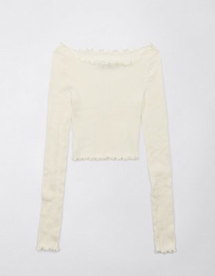 AE Cropped Boatneck Sweater