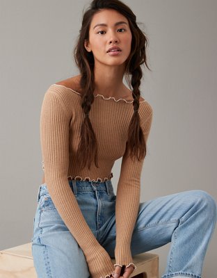 AE Mesh Cropped Corset Top