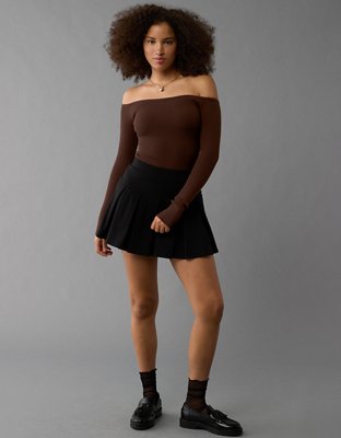 AE Long-Sleeve Off-The-Shoulder Sweater Bodysuit