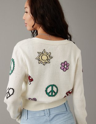 Женские кардиганы American Eagle AE Icon Patch Cropped Cardigan — фото 2