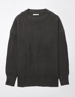 Aerie waffle discount oversized crew sweater