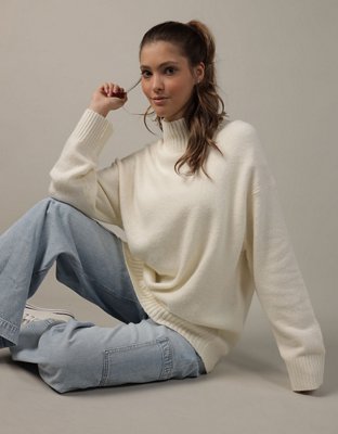 Aerie mock shop neck sweater