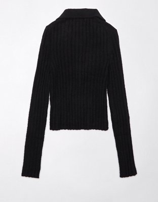 AE Suéter Polo de Lana Peluda