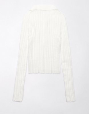 AE Suéter Polo de Lana Peluda