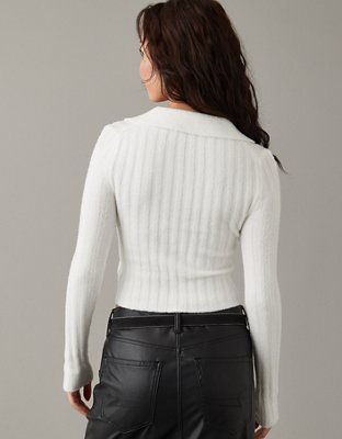 AE Suéter Polo de Lana Peluda