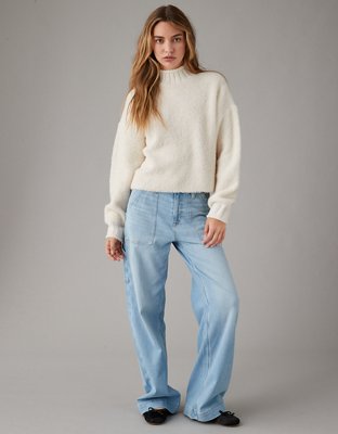 Wide mock hot sale neck sweater