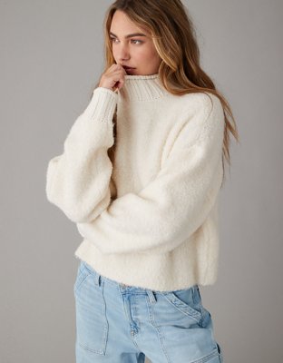 AE Bouclé Mock Neck Sweater