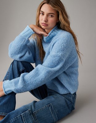 AE Bouclé Mock Neck Sweater