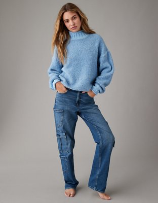 AE Bouclé Mock Neck Sweater