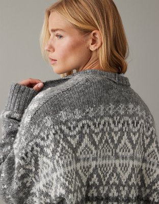 AE Oversized Fair Isle Cardigan