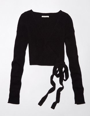 Женские кардиганы American Eagle AE Cropped Ballet Wrap Cardigan — фото 3