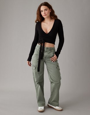 AE Cropped Ballet Wrap Cardigan