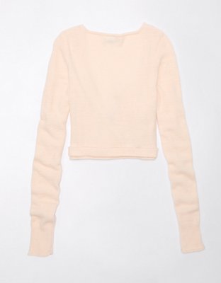 AE Cropped Ballet Wrap Cardigan