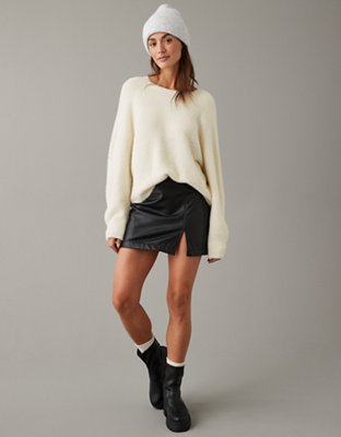 Twist back shop knit sweater