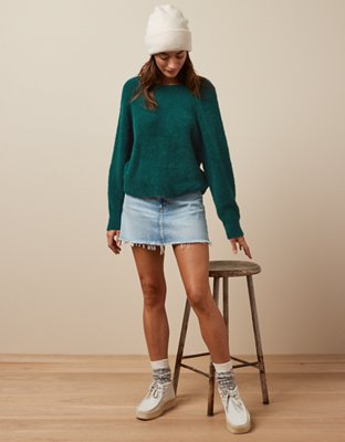 Twist back shop knit sweater