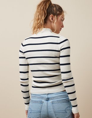 AE Ribbed Mock Neck Sweater