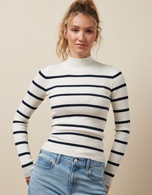 AE Ribbed Mock Neck Sweater