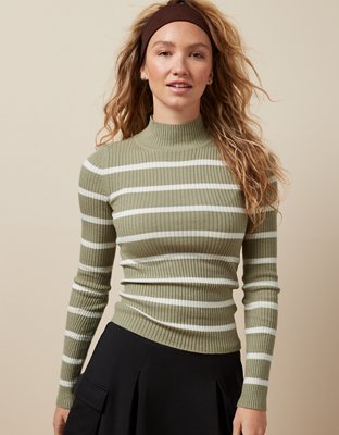 AE Ribbed Mock Neck Sweater