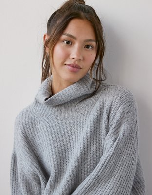 Aerie Turtleneck Sweater , Silver Shadow