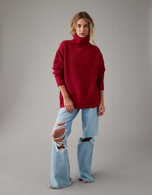 American eagle 2025 mock neck sweater