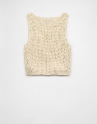 AE Open Clasp-Front Sweater Vest