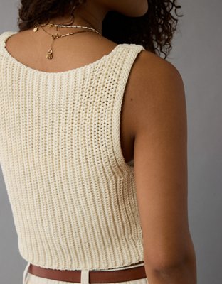 AE Open Clasp-Front Sweater Vest