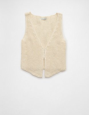 AE Open Clasp-Front Sweater Vest