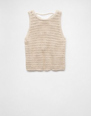 Женские свитеры American Eagle AE Lace-Up Back Sweater Tank Top — фото 3
