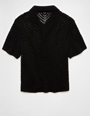 AE Oversized Button-Up Sweater Top