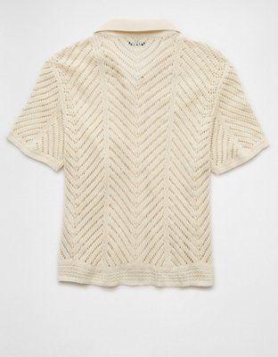AE Oversized Button-Up Sweater Top