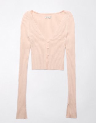 AE Cropped Button-Up Cardigan