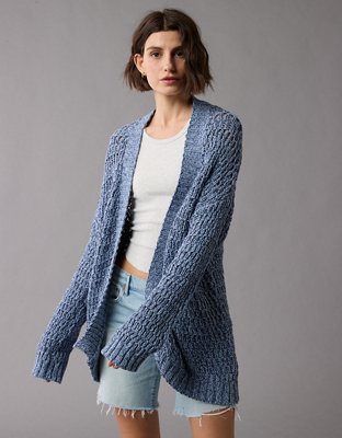 Long Sleeve Pointelle Knit Cardigan, Cleo