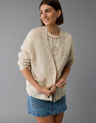 Женские кардиганы American Eagle AE Relaxed V-Neck Button-Up Cardigan — фото 5