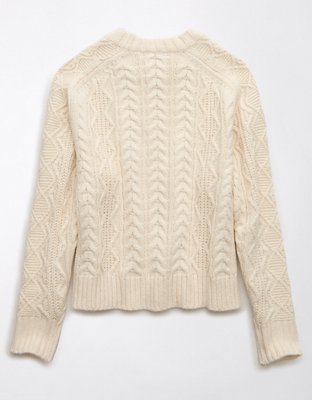 Женские свитеры American Eagle AE Cable-Knit Sweater — фото 4