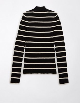 AE Striped Mock Neck Sweater