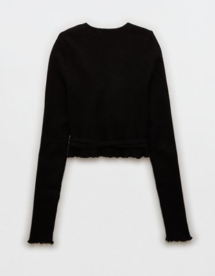 Женские кардиганы American Eagle AE Cropped Wrap Cardigan — фото 4