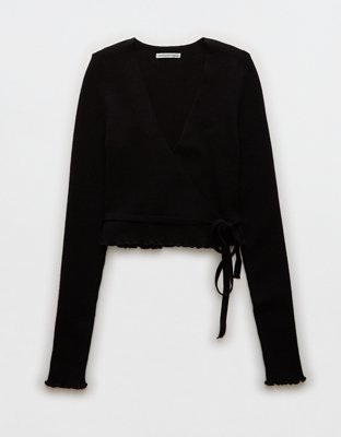 Женские кардиганы American Eagle AE Cropped Wrap Cardigan — фото 3
